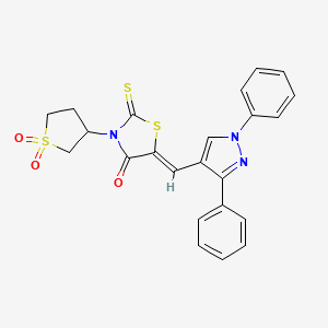 3-(1,1-dioxidotetrahydro-3-thienyl)-5-[(1,3-diphenyl-1H-pyrazol-4-yl)methylene]-2-thioxo-1,3-thiazolidin-4-one