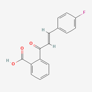 molecular formula C16H11FO3 B5326522 2-[3-(4-fluorophenyl)acryloyl]benzoic acid 