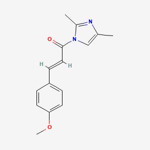 molecular formula C15H16N2O2 B5326553 1-[3-(4-methoxyphenyl)acryloyl]-2,4-dimethyl-1H-imidazole 