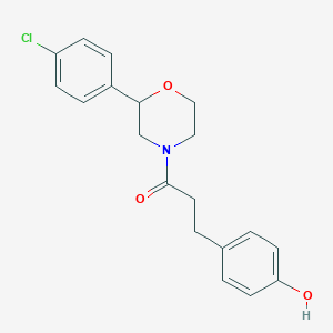 4-{3-[2-(4-chlorophenyl)morpholin-4-yl]-3-oxopropyl}phenol