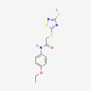 N-(4-ethoxyphenyl)-2-{[3-(methylthio)-1,2,4-thiadiazol-5-yl]thio}acetamide