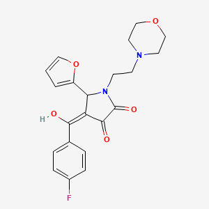 4-(4-fluorobenzoyl)-5-(furan-2-yl)-3-hydroxy-1-[2-(morpholin-4-yl)ethyl]-2,5-dihydro-1H-pyrrol-2-one