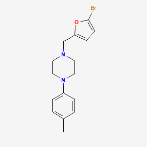 molecular formula C16H19BrN2O B5326588 1-[(5-bromo-2-furyl)methyl]-4-(4-methylphenyl)piperazine 