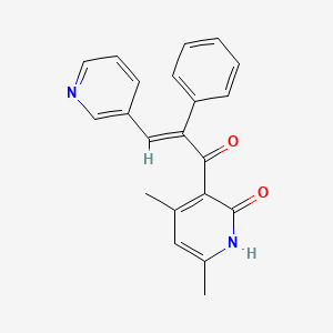 4,6-dimethyl-3-[2-phenyl-3-(3-pyridinyl)acryloyl]-2(1H)-pyridinone