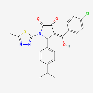 4-(4-Chlorobenzoyl)-3-hydroxy-5-(4-isopropylphenyl)-1-(5-methyl-1,3,4-thiadiazol-2-yl)-1H-pyrrol-2(5H)-one