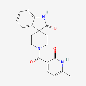 molecular formula C19H19N3O3 B5326596 1'-[(6-methyl-2-oxo-1,2-dihydropyridin-3-yl)carbonyl]spiro[indole-3,4'-piperidin]-2(1H)-one 