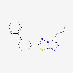 molecular formula C16H20N6S B5326611 3-propyl-6-(1-pyridin-2-ylpiperidin-3-yl)[1,2,4]triazolo[3,4-b][1,3,4]thiadiazole 