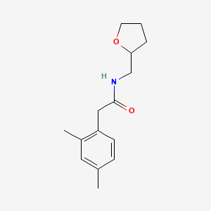 molecular formula C15H21NO2 B5326639 2-(2,4-dimethylphenyl)-N-(tetrahydro-2-furanylmethyl)acetamide 