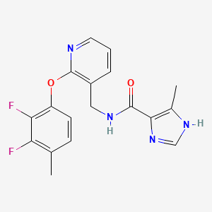 molecular formula C18H16F2N4O2 B5326649 N-{[2-(2,3-difluoro-4-methylphenoxy)pyridin-3-yl]methyl}-4-methyl-1H-imidazole-5-carboxamide 