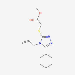 molecular formula C14H21N3O2S B5326680 methyl [(4-allyl-5-cyclohexyl-4H-1,2,4-triazol-3-yl)thio]acetate 