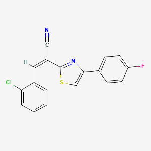 3-(2-chlorophenyl)-2-[4-(4-fluorophenyl)-1,3-thiazol-2-yl]acrylonitrile