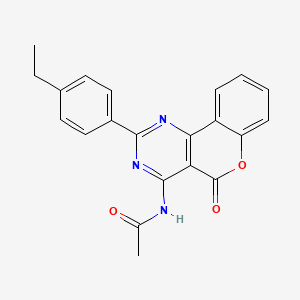 molecular formula C21H17N3O3 B5326706 N-[2-(4-ethylphenyl)-5-oxo-5H-chromeno[4,3-d]pyrimidin-4-yl]acetamide 