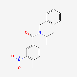 molecular formula C18H20N2O3 B5326716 N-benzyl-N-isopropyl-4-methyl-3-nitrobenzamide 