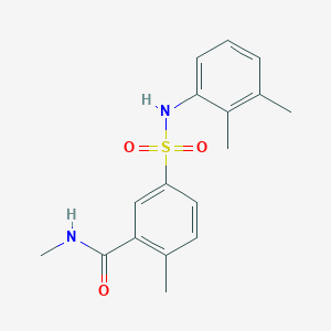 molecular formula C17H20N2O3S B5326722 5-{[(2,3-dimethylphenyl)amino]sulfonyl}-N,2-dimethylbenzamide 