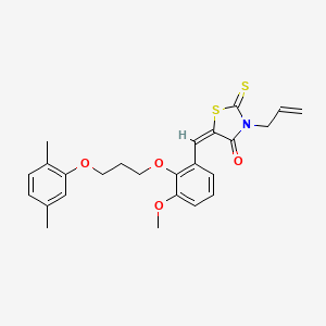 molecular formula C25H27NO4S2 B5326731 3-allyl-5-{2-[3-(2,5-dimethylphenoxy)propoxy]-3-methoxybenzylidene}-2-thioxo-1,3-thiazolidin-4-one 