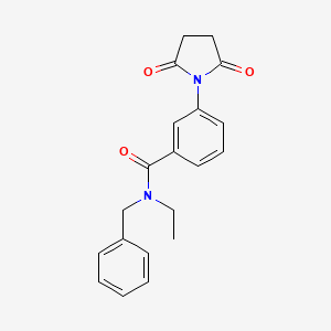 molecular formula C20H20N2O3 B5326732 N-benzyl-3-(2,5-dioxo-1-pyrrolidinyl)-N-ethylbenzamide 