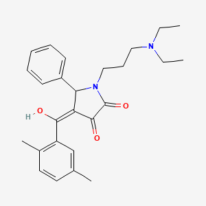 molecular formula C26H32N2O3 B5326746 1-[3-(diethylamino)propyl]-4-(2,5-dimethylbenzoyl)-3-hydroxy-5-phenyl-1,5-dihydro-2H-pyrrol-2-one 