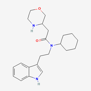 N-cyclohexyl-N-[2-(1H-indol-3-yl)ethyl]-2-(3-morpholinyl)acetamide hydrochloride