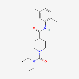 molecular formula C19H29N3O2 B5326769 N~4~-(2,5-dimethylphenyl)-N~1~,N~1~-diethyl-1,4-piperidinedicarboxamide 