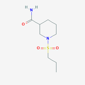 molecular formula C9H18N2O3S B5326817 1-(propylsulfonyl)-3-piperidinecarboxamide 