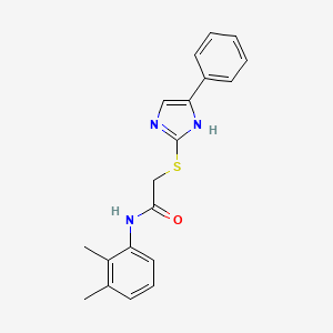 molecular formula C19H19N3OS B5326824 N-(2,3-dimethylphenyl)-2-[(4-phenyl-1H-imidazol-2-yl)thio]acetamide 