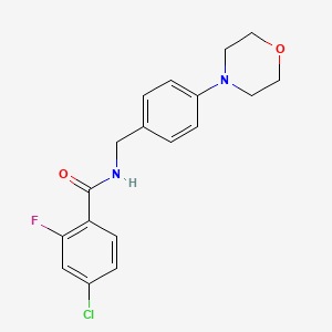 molecular formula C18H18ClFN2O2 B5326882 4-chloro-2-fluoro-N-[4-(4-morpholinyl)benzyl]benzamide 