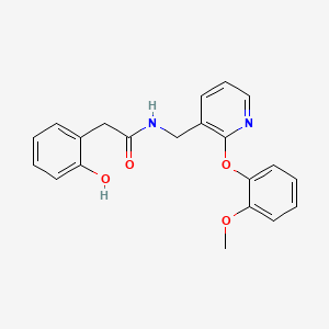 molecular formula C21H20N2O4 B5326889 2-(2-hydroxyphenyl)-N-{[2-(2-methoxyphenoxy)pyridin-3-yl]methyl}acetamide 