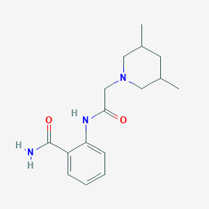 molecular formula C16H23N3O2 B5326900 2-{[(3,5-dimethyl-1-piperidinyl)acetyl]amino}benzamide 