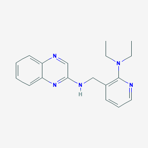 molecular formula C18H21N5 B5326911 N-{[2-(diethylamino)pyridin-3-yl]methyl}quinoxalin-2-amine 