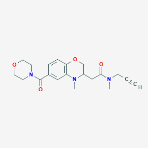 N-methyl-2-[4-methyl-6-(morpholin-4-ylcarbonyl)-3,4-dihydro-2H-1,4-benzoxazin-3-yl]-N-prop-2-yn-1-ylacetamide