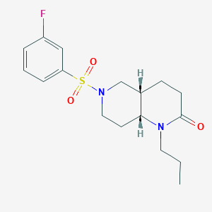 (4aS*,8aR*)-6-[(3-fluorophenyl)sulfonyl]-1-propyloctahydro-1,6-naphthyridin-2(1H)-one