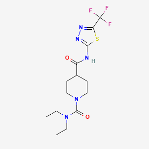 N~1~,N~1~-diethyl-N~4~-[5-(trifluoromethyl)-1,3,4-thiadiazol-2-yl]-1,4-piperidinedicarboxamide