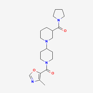 molecular formula C20H30N4O3 B5326960 1'-[(4-methyl-1,3-oxazol-5-yl)carbonyl]-3-(pyrrolidin-1-ylcarbonyl)-1,4'-bipiperidine 