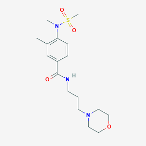 molecular formula C17H27N3O4S B5326996 3-methyl-4-[methyl(methylsulfonyl)amino]-N-[3-(4-morpholinyl)propyl]benzamide 