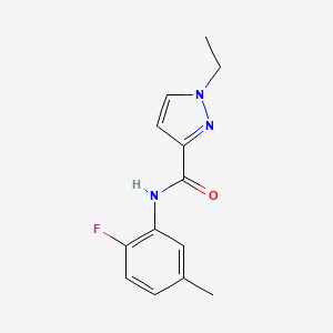 molecular formula C13H14FN3O B5327003 1-ethyl-N-(2-fluoro-5-methylphenyl)-1H-pyrazole-3-carboxamide 