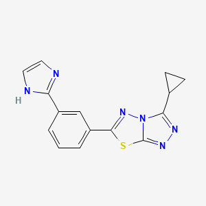 3-cyclopropyl-6-[3-(1H-imidazol-2-yl)phenyl][1,2,4]triazolo[3,4-b][1,3,4]thiadiazole