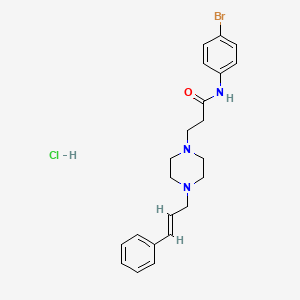 N-(4-bromophenyl)-3-[4-(3-phenyl-2-propen-1-yl)-1-piperazinyl]propanamide hydrochloride