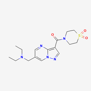 ({3-[(1,1-dioxidothiomorpholin-4-yl)carbonyl]pyrazolo[1,5-a]pyrimidin-6-yl}methyl)diethylamine