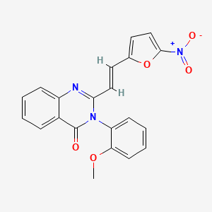 molecular formula C21H15N3O5 B5327044 3-(2-methoxyphenyl)-2-[2-(5-nitro-2-furyl)vinyl]-4(3H)-quinazolinone 