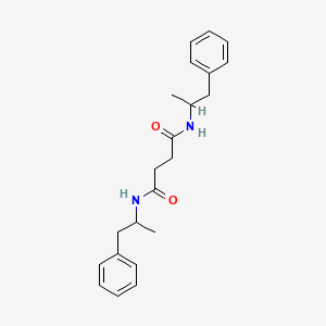 molecular formula C22H28N2O2 B5327048 N,N'-bis(1-methyl-2-phenylethyl)succinamide 