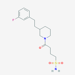 4-{3-[2-(3-fluorophenyl)ethyl]-1-piperidinyl}-4-oxo-1-butanesulfonamide