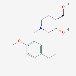 molecular formula C17H27NO3 B5327093 (3S*,4R*)-4-(hydroxymethyl)-1-(5-isopropyl-2-methoxybenzyl)-3-piperidinol 