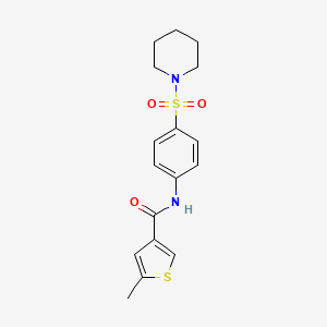 molecular formula C17H20N2O3S2 B5327098 5-methyl-N-[4-(1-piperidinylsulfonyl)phenyl]-3-thiophenecarboxamide 