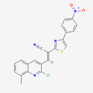 3-(2-chloro-8-methyl-3-quinolinyl)-2-[4-(4-nitrophenyl)-1,3-thiazol-2-yl]acrylonitrile