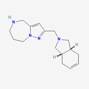 2-[rel-(3aR,7aS)-1,3,3a,4,7,7a-hexahydro-2H-isoindol-2-ylmethyl]-5,6,7,8-tetrahydro-4H-pyrazolo[1,5-a][1,4]diazepine dihydrochloride