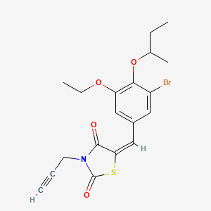 5-(3-bromo-4-sec-butoxy-5-ethoxybenzylidene)-3-(2-propyn-1-yl)-1,3-thiazolidine-2,4-dione