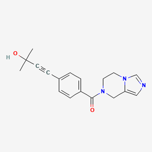 4-[4-(5,6-dihydroimidazo[1,5-a]pyrazin-7(8H)-ylcarbonyl)phenyl]-2-methylbut-3-yn-2-ol