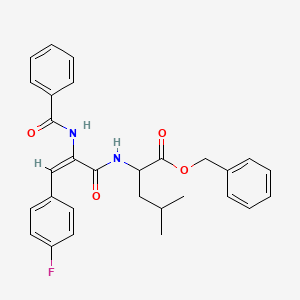 molecular formula C29H29FN2O4 B5327175 benzyl N-[2-(benzoylamino)-3-(4-fluorophenyl)acryloyl]leucinate 