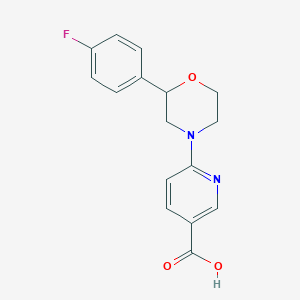 6-[2-(4-fluorophenyl)morpholin-4-yl]nicotinic acid