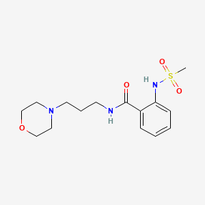 molecular formula C15H23N3O4S B5327240 2-[(methylsulfonyl)amino]-N-[3-(4-morpholinyl)propyl]benzamide 